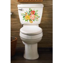 Tilki Dünyası Renkli Çiçekler Klozet Kapağı ve Banyo Sticker