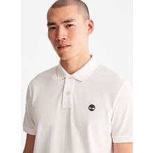 Timberland TB0A26N41001 Pique Short Sleeve Pol Bisiklet Yaka Beyaz Erkek T-Shirt