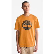 Timberland TB0A2C2RP471 Tree Logo Short Sleeve Kahve Bisiklet Yaka Erkek T-Shirt