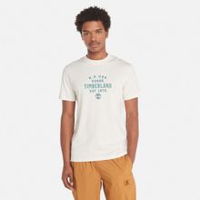 Timberland TB0A5UF7CM91 Front Graphic Short Sleeve Tee Erkek Beyaz T-Shirt