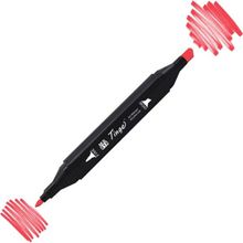 Tinge Twin 12 Coral Red Çift Uçlu Markör Kalem