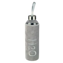 Tohana H2O Gri Peluş Kılıflı Cam Matara