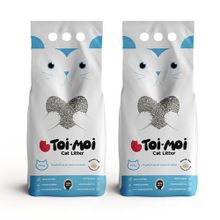 Toi Moi 2x10 kg Aura Cream Marsilya Sabunu Sodyum İnce Taneli Beyaz Bentonit Kedi Kumu