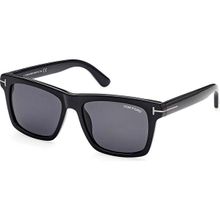 Tom Ford FT906N 01A 58 Buckley Unisex Kare Siyah Kemik Güneş Gözlüğü