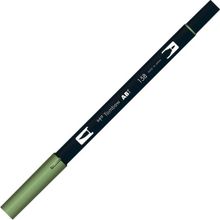 Tombow Dual Brush Pen 158 Dark Olive Grafik Çizim Kalemi
