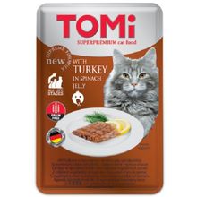 Tomi Ispanak Jöleli Hindili Pouch 100 gr Kedi Maması
