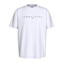 Tommy Hilfiger TJM REG Linear Logo Tee Ext Beyaz Erkek T-shirt