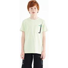 Tommy Life 11120 Açık Yeşil Cep Detaylı O Yaka Standart Kalıp Erkek Çocuk T-Shirt