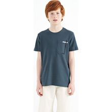 Tommy Life 11120 Orman Yeşili Cep Detaylı O Yaka Standart Kalıp Erkek Çocuk T-Shirt