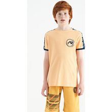 Tommy Life 11121 Kavun Içi Omuz Baskı Detaylı Standart Kalıp O Yaka Erkek Çocuk T-Shirt