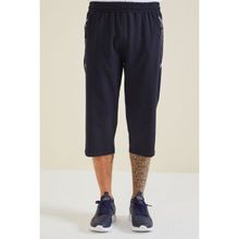 Tommy Life 83091 Lacivert - Beyaz Fermuar Cepli Standart Kalıp Klasik Paça Erkek Kapri