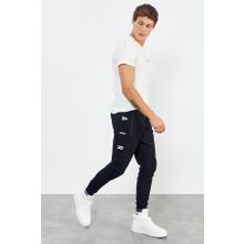 Tommy Life 84587 Air Baskılı Fermuar Cepli Standart Kalıp Jogger Siyah Erkek Eşofman Altı