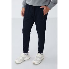 Tommy Life 84651 Lacivert Fermuar Cepli Standart Kalıp Jogger Erkek Eşofman Altı