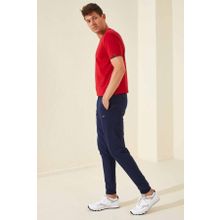Tommy Life 84652 İndigo Klasik Cepli Standart Kalıp Manşetli Erkek Eşofman Altı
