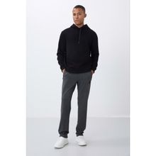 Tommy Life 84669 Antrasit Melanj Erkek Fermuar Cepli Dar Kesim Klasik Paça Eşofman Alt