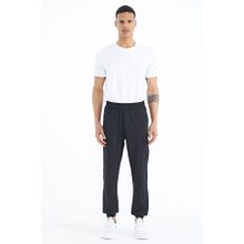Tommy Life 84826 Siyah Erkek Basic Cepli Bağcıklı Rahat Form Lastik Paça Eşofman Altı