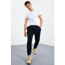 Tommy Life 84866 Lacivert Gizli Fermuarlı Rahat Form Lastik Paça Polar Erkek Eşofman Altı