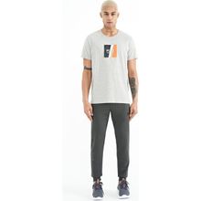 Tommy Life 84909 Haki Yazı Nakışlı Standart Kalıp Jogger Erkek Eşofman Altı