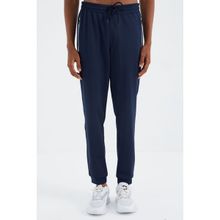 Tommy Life 84993 Indigo Bağcıklı Cep Detaylı Rahat Kalıp Erkek Eşofman Alt