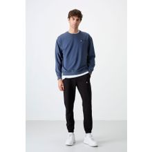 Tommy Life 85120 Petrol Siyah Casual O Yaka Lastik Paça Oversize Erkek Eşofman Takımı