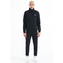Tommy Life 85178 Lacivert Dik Yaka Fermuarlı Gizli Cepli Jogger Erkek Eşofman Takım
