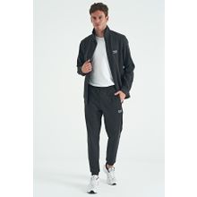 Tommy Life 85198 Antrasit Dik Yaka Fermuarlı Jogger Rahat Form Erkek Eşofman Takımı