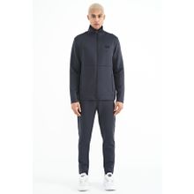 Tommy Life 85199 Antrasit Fermuarlı Dik Yaka Gizli Cepli Erkek Eşofman Takım