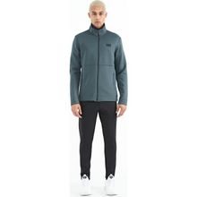 Tommy Life 85199 Orman Yeşil Siyah Fermuarlı Dik Yaka Gizli Cepli Erkek Eşofman Takımı