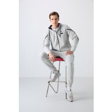 Tommy Life 85236 Taş Pamuklu Kalın Yumuşak Dokulu Comfort Fit Baskılı Erkek Eşofman Takımı