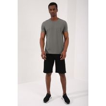 Tommy Life 87911 Basic Kısa Kol Standart Kalıp O Yaka Yeşil Erkek T-shirt