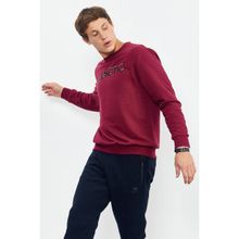 Tommy Life 88020 Erguvan Erkek Yazı Nakışlı O Yaka Rahat Form Sweatshirt