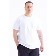 Tommy Life 88072 Basic Kısa Kol O Yaka Büyük Beden Beyaz Erkek T-shirt