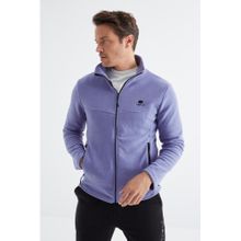 Tommy Life 88134 Açık Eflatun Fermuarlı Dik Yaka Standart Kalıp Erkek Sweatshirt Polar