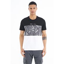 Tommy Life 88177 Siyah Renk Geçişli Baskı Detaylı O Yaka Standart Kalıp Erkek T-shirt
