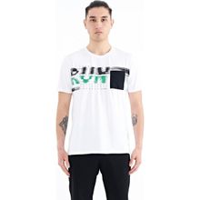 Tommy Life 88200 Beyaz Ön Cep Detaylı Baskılı Standart Kalıp Erkek T-shirt