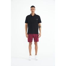 Tommy Life 88236 Siyah Yazı Baskılı Standart Form Polo Yaka Erkek T-shirt