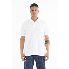 Tommy Life 88237 Beyaz Polo Yaka Logo Nakışlı Standart Form Erkek T-shirt