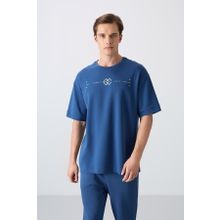 Tommy Life 88323 Parlament Pamuklu Kalın Yumuşak Dokulu Oversize Fit Baskılı Erkek T-Shirt