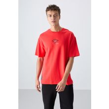 Tommy Life 88325 Fiesta Pamuklu Kalın Yumuşak Dokulu Oversize Fit Baskılı Erkek T-Shirt