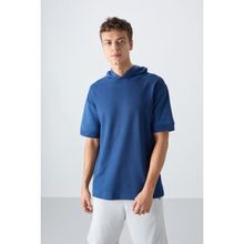 Tommy Life 88335 Parlament Pamuklu Kalın Yüzeyi Dokulu Oversize Fit Basic Erkek T-Shirt