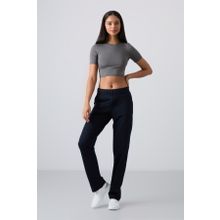 Tommy Life 94185 İndigo Yüksek Bel Cepli Rahat Form Klasik Paça Kadın Eşofman Altı