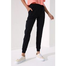 Tommy Life 94561 Lacivert Yüksek Bel Jogger Rahat Form Manşetli Kadın Eşofman Altı
