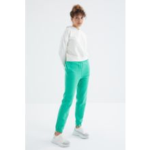 Tommy Life 94624 Deniz Yeşili Yüksek Bel Rahat Form Basic Jogger Kadın Eşofman Alt