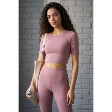 Tommy Life 95285 Gül Kurusu Kadın Yüksek Bel Kapri-Crop T-Shirt Slim Fit Tayt Takım