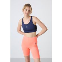 Tommy Life 97121 Çapraz Sırt Detaylı Slim Fit U Yaka Pedli İndigo Kadın Spor Büstiyer