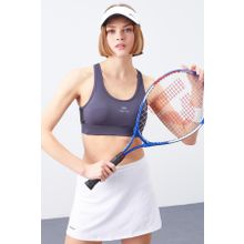Tommy Life 97121 Sırt Detaylı Slim Fit U Yaka Pedli Antrasit Spor Kadın Büstiyer