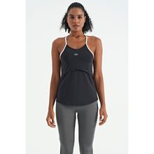 Tommy Life 97261 Siyah Sırt Çarpraz Askı Detaylı Standart Kalıp Kadın Spor Atlet
