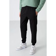 Tommylife 84587 Siyah Air Baskılı Fermuar Cepli Standart Kalıp Jogger Erkek Eşofman Altı