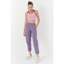 Tommylife 97162 Pembe Basic Sıfır Kol Dar Kalıp U Yaka Kadın Crop Top Atlet