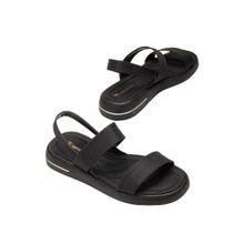Tonny Black TBACR817 Siyah Keten Kadın Sandalet